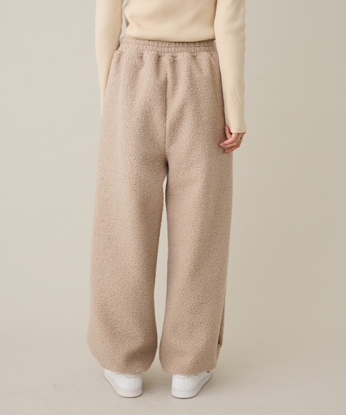 CRAFT STANDARD BOUTIQUE（クラフトスタンダードブティック）の「ブークレ風カットソーパンツ◆（その他パンツ・レディース・ベージュ/ブラック・FREE）」の6枚目の写真