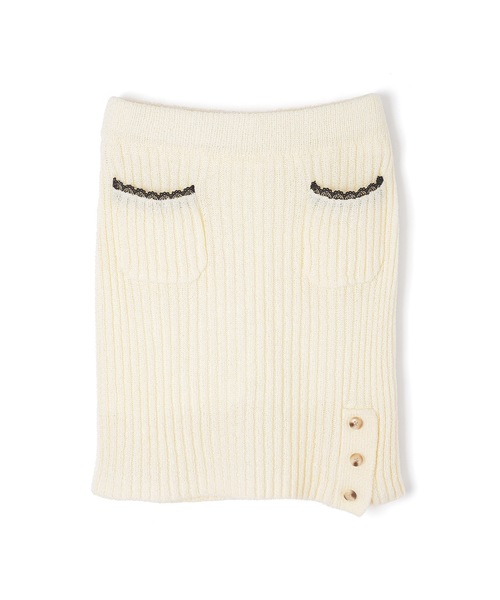 M DOLLY(エムドリー)の「*M DOLLY original* lace strap fresca knit set up/レースストラップフレスカセットアップ(セットアップ・レディース・グレー/アイボリー・FREE)」の17枚目の写真