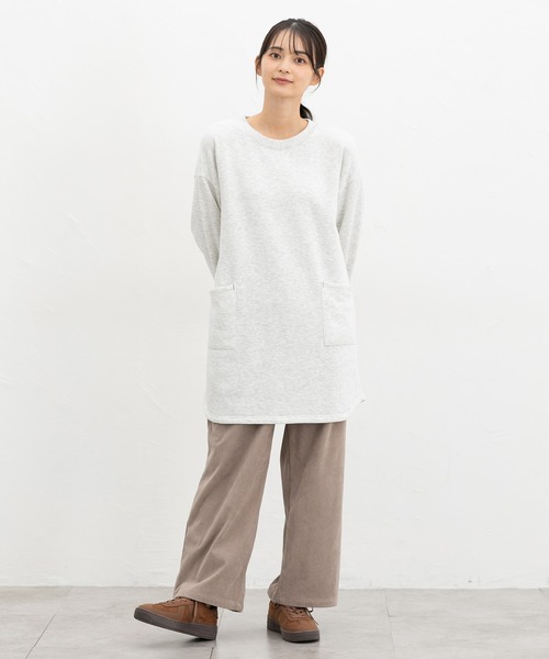 Honeys（ハニーズ）の「【ハニぽか】あったかチュニック（チュニック・レディース・オートミール/ネイビー/ブラウン系/ヘザーチャコール・L/M）」の16枚目の写真