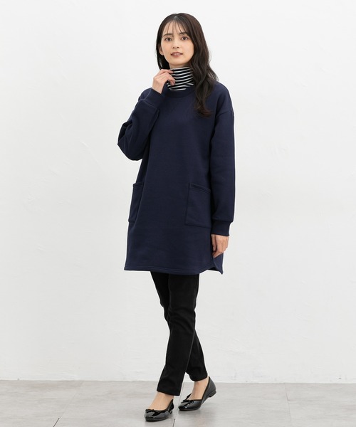 Honeys（ハニーズ）の「【ハニぽか】あったかチュニック（チュニック・レディース・オートミール/ネイビー/ブラウン系/ヘザーチャコール・L/M）」の18枚目の写真