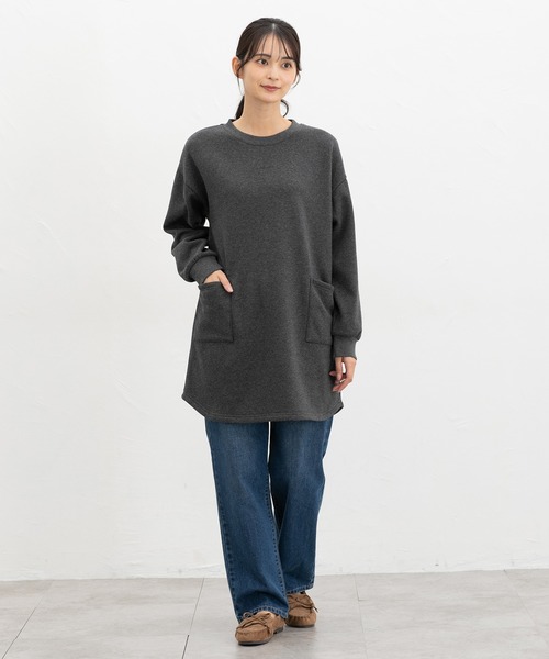 Honeys（ハニーズ）の「【ハニぽか】あったかチュニック（チュニック・レディース・オートミール/ネイビー/ブラウン系/ヘザーチャコール・L/M）」の20枚目の写真