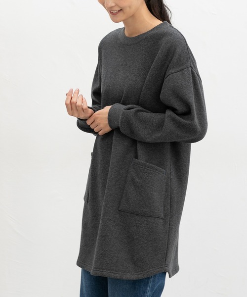 Honeys（ハニーズ）の「【ハニぽか】あったかチュニック（チュニック・レディース・オートミール/ネイビー/ブラウン系/ヘザーチャコール・L/M）」の21枚目の写真