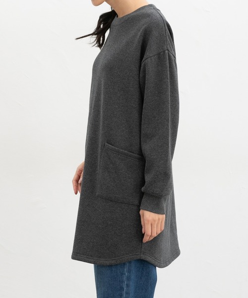 Honeys（ハニーズ）の「【ハニぽか】あったかチュニック（チュニック・レディース・オートミール/ネイビー/ブラウン系/ヘザーチャコール・L/M）」の7枚目の写真