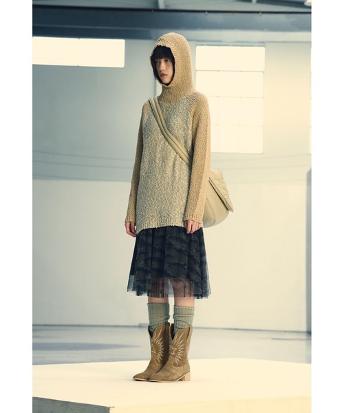 『NICE GHOST CLUB/ナイスゴーストクラブ』から、DRESS HOODIE KNIT/ドレスフードニットパーカーの入荷です。