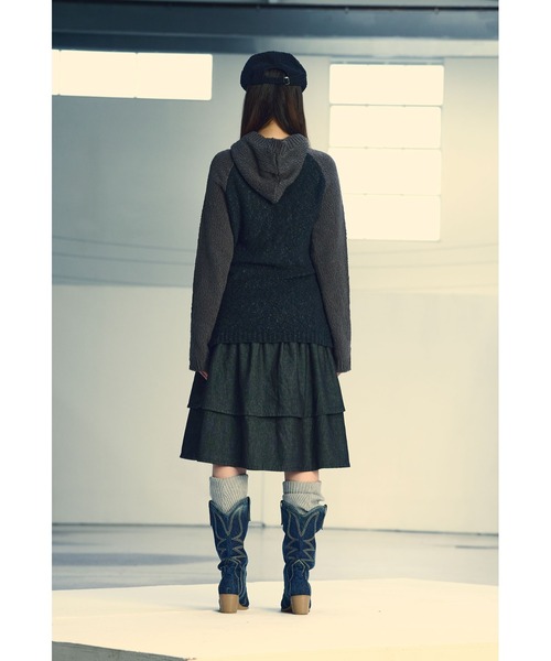 『NICE GHOST CLUB/ナイスゴーストクラブ』から、DRESS HOODIE KNIT/ドレスフードニットパーカーの入荷です。