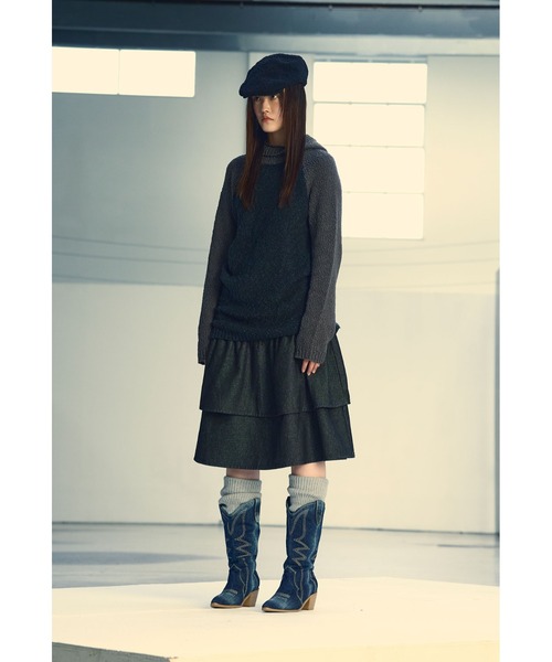 『NICE GHOST CLUB/ナイスゴーストクラブ』から、DRESS HOODIE KNIT/ドレスフードニットパーカーの入荷です。