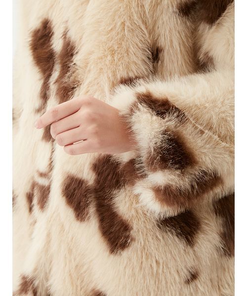 セール】マルチマテリアルノーカラーファーコート（ノーカラーコート