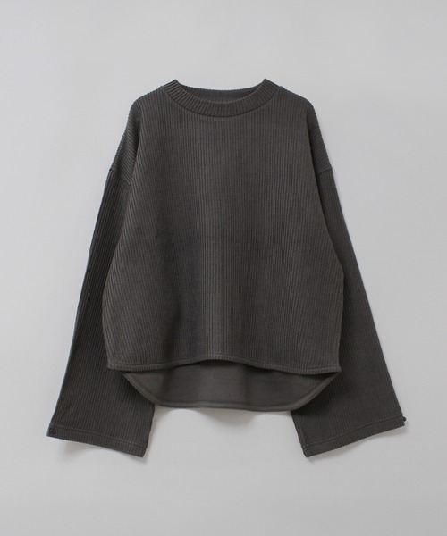 RNA-N(アールエヌエーエヌ)の「M2565 Wフェイスリブショートプルオーバー(Tシャツ/カットソー・レディース・イエロー/ブラック/チャコール・FREE)」の3枚目の写真