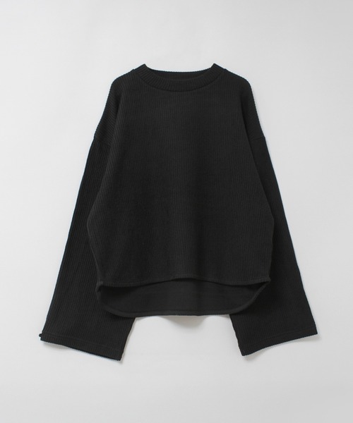 RNA-N(アールエヌエーエヌ)の「M2565 Wフェイスリブショートプルオーバー(Tシャツ/カットソー・レディース・イエロー/ブラック/チャコール・FREE)」の2枚目の写真