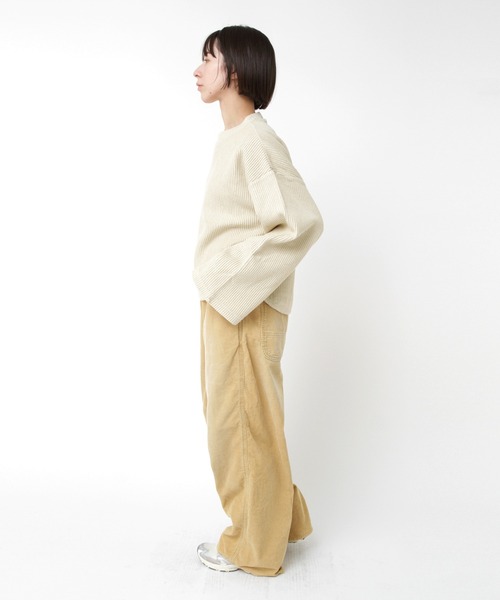 RNA-N(アールエヌエーエヌ)の「M2565 Wフェイスリブショートプルオーバー(Tシャツ/カットソー・レディース・イエロー/ブラック/チャコール・FREE)」の9枚目の写真