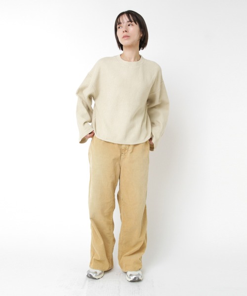 RNA-N(アールエヌエーエヌ)の「M2565 Wフェイスリブショートプルオーバー(Tシャツ/カットソー・レディース・イエロー/ブラック/チャコール・FREE)」の8枚目の写真