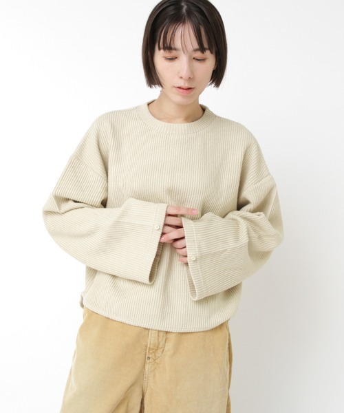 RNA-N(アールエヌエーエヌ)の「M2565 Wフェイスリブショートプルオーバー(Tシャツ/カットソー・レディース・イエロー/ブラック/チャコール・FREE)」の4枚目の写真