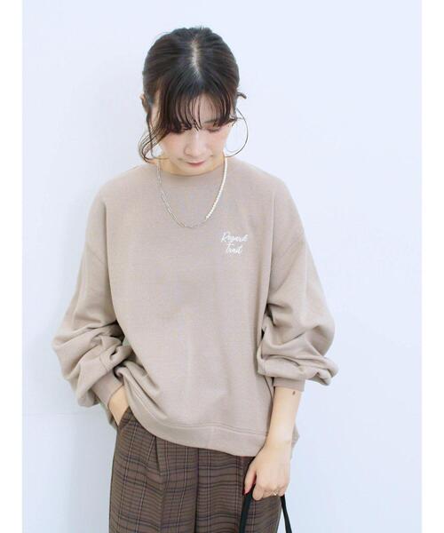 Samansa Mos2 blue(サマンサモスモスブルー)の「ラメ裏毛プルオーバー(Tシャツ/カットソー・レディース・チャコールグレー/トップグレー/モカ・F)」の21枚目の写真