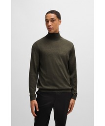 BOSS（ボス）の「レギュラーフィット ロールネックセーター メリノウール（ニット/セーター）」