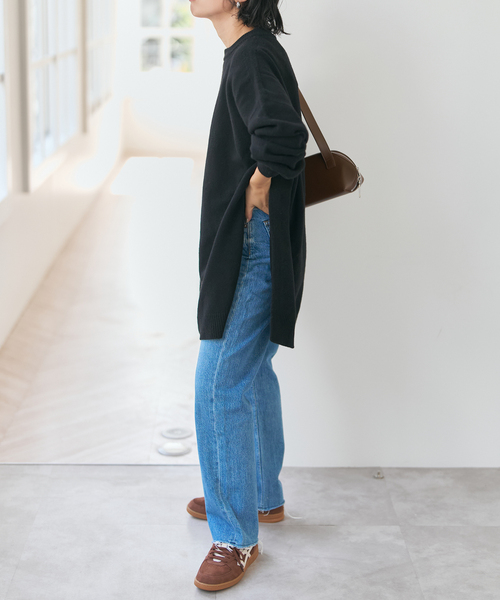 Spick & Span(スピックアンドスパン)の「2WAYロングスリットチュニックプルオーバー(ニット/セーター・レディース・ブラック/ブラウン系その他・FREE)」の8枚目の写真