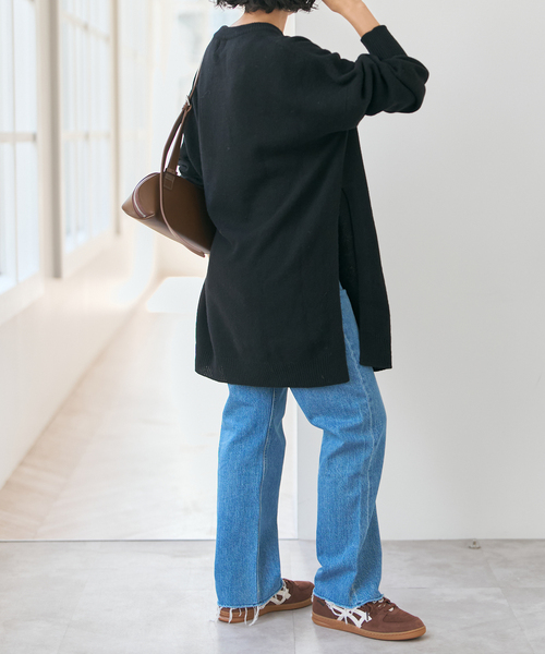 Spick & Span(スピックアンドスパン)の「2WAYロングスリットチュニックプルオーバー(ニット/セーター・レディース・ブラック/ブラウン系その他・FREE)」の10枚目の写真