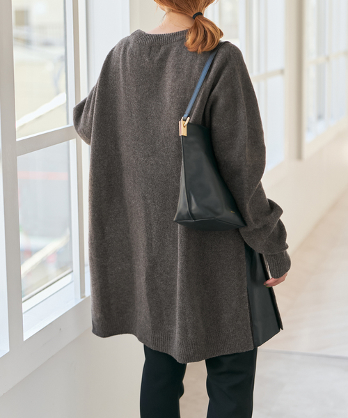 Spick & Span(スピックアンドスパン)の「2WAYロングスリットチュニックプルオーバー(ニット/セーター・レディース・ブラック/ブラウン系その他・FREE)」の14枚目の写真