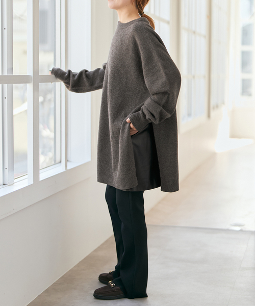 Spick & Span(スピックアンドスパン)の「2WAYロングスリットチュニックプルオーバー(ニット/セーター・レディース・ブラック/ブラウン系その他・FREE)」の16枚目の写真