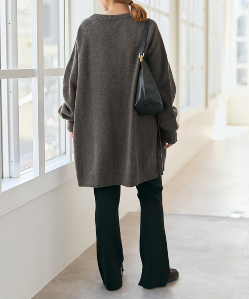 Spick & Span(スピックアンドスパン)の「2WAYロングスリットチュニックプルオーバー(ニット/セーター・レディース・ブラック/ブラウン系その他・FREE)」の17枚目の写真