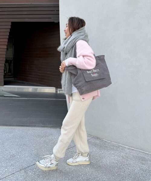 NOLLEY’S（ノーリーズ）の「キャンバスロゴ刺繍トートバッグ（トートバッグ・レディース・ブルー/ブラウン・FREE）」の7枚目の写真