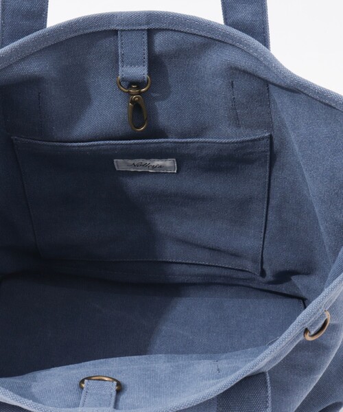 NOLLEY’S（ノーリーズ）の「キャンバスロゴ刺繍トートバッグ（トートバッグ・レディース・ブルー/ブラウン・FREE）」の22枚目の写真