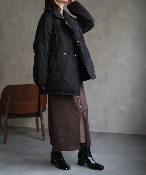 セール】プライトタフタファイバーダウンPコート/パディングブルゾン