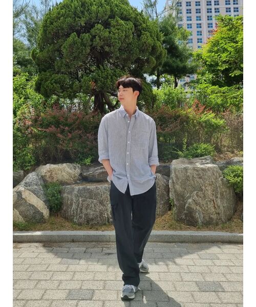 FRIZMWORKS(フリズムワークス)の「OG STRIPE SEERSUCKER SHIRT _ BLUE(シャツ/ブラウス・メンズ・その他・MEDIUM/LARGE/SMALL/X-LARGE)」の6枚目の写真