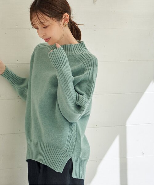 ikka(イッカ)の「【雑誌InRed1月号掲載】サイドスリットニットプルオーバー【親子コーデ】(ニット/セーター・レディース・チャコール/イエロー/ライトパープル/ベージュ/グリーン・M/L/S)」の17枚目の写真