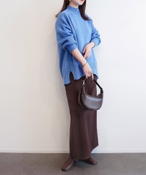 ikka(イッカ)の「【雑誌InRed1月号掲載】サイドスリットニットプルオーバー【親子コーデ】(ニット/セーター・レディース・チャコール/イエロー/ライトパープル/ベージュ/グリーン・M/L/S)」の10枚目の写真