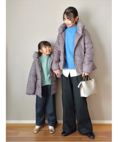 ikka(イッカ)の「【雑誌InRed1月号掲載】サイドスリットニットプルオーバー【親子コーデ】(ニット/セーター・レディース・チャコール/イエロー/ライトパープル/ベージュ/グリーン・M/L/S)」の12枚目の写真