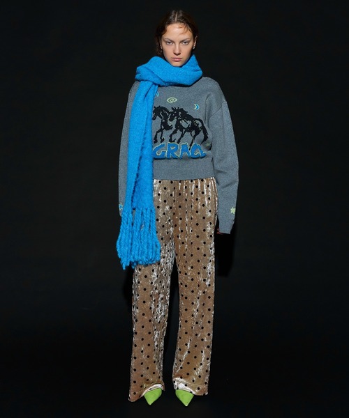 MAISON SPECIAL（メゾンスペシャル）の「Horse Knit/ホースニット（ニット/セーター・レディース・レッド/グレー/ブラック・FREE）」の7枚目の写真