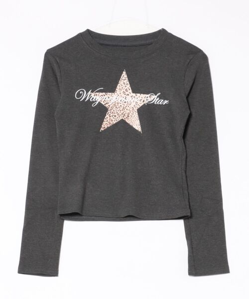 MEMECLE（メメクル）の「【MEMECLE/メメクル】スターレオパード　Y2KロンT 　カットソー（Tシャツ/カットソー・レディース・ホワイト/グレー/ブラック・FREE）」の12枚目の写真