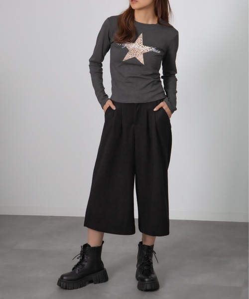 MEMECLE（メメクル）の「【MEMECLE/メメクル】スターレオパード　Y2KロンT 　カットソー（Tシャツ/カットソー・レディース・ホワイト/グレー/ブラック・FREE）」の16枚目の写真