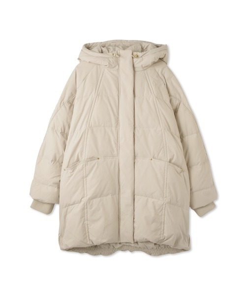 ストレッチフードピュアダウンミドルコート（ダウンジャケット/コート