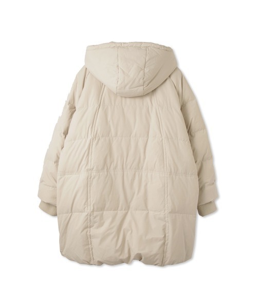 セール】ストレッチフードピュアダウンミドルコート（ダウンジャケット