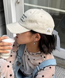 HELLO.SANFRANCISCO | ★【HELLO.SANFRANCISCO/ハローサンフランシスコ】メッセージロゴ刺繍リボンキャップ(ハット)