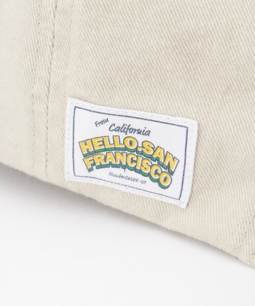 HELLO.SANFRANCISCO（ハローサンフランシスコ）の「★【HELLO.SANFRANCISCO/ハローサンフランシスコ】メッセージロゴ刺繍リボンキャップ（ハット・レディース・ブルー/ピンク/レッド/アイボリー・ONE SIZE）」の8枚目の写真