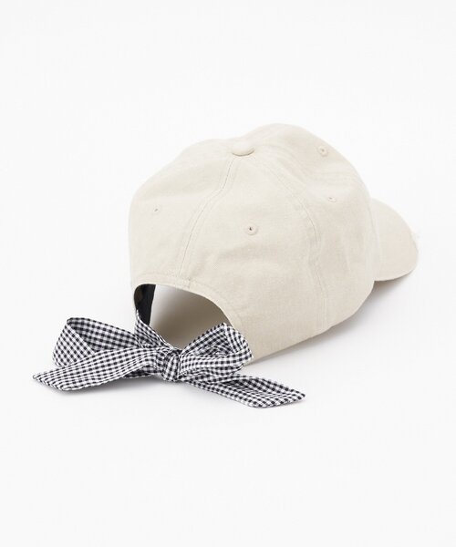 HELLO.SANFRANCISCO（ハローサンフランシスコ）の「★【HELLO.SANFRANCISCO/ハローサンフランシスコ】メッセージロゴ刺繍リボンキャップ（ハット・レディース・ブルー/ピンク/レッド/アイボリー・ONE SIZE）」の9枚目の写真