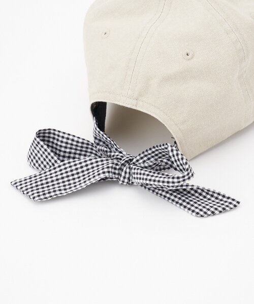 HELLO.SANFRANCISCO（ハローサンフランシスコ）の「★【HELLO.SANFRANCISCO/ハローサンフランシスコ】メッセージロゴ刺繍リボンキャップ（ハット・レディース・ブルー/ピンク/レッド/アイボリー・ONE SIZE）」の10枚目の写真