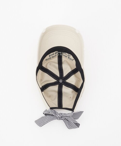 HELLO.SANFRANCISCO（ハローサンフランシスコ）の「★【HELLO.SANFRANCISCO/ハローサンフランシスコ】メッセージロゴ刺繍リボンキャップ（ハット・レディース・ブルー/ピンク/レッド/アイボリー・ONE SIZE）」の5枚目の写真