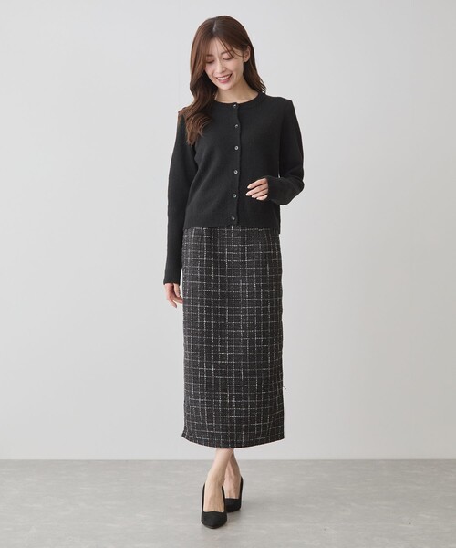 Jayro（ジャイロ）の「ファンシーモールツィードナロースカート（スカート・レディース・キャメル/ブラック系その他/ブルー系その他2・M）」の10枚目の写真