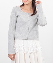 Honeys | 裾レースキャミ付カーデ(カーディガン/ボレロ)