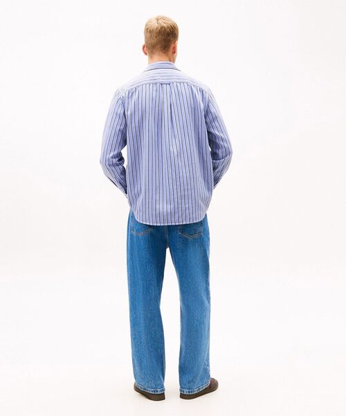 tommy jeans（トミー ジーンズ）の「リラックスストライプツイルシャツ（シャツ/ブラウス・メンズ・レッド/マルチ・X-LARGE/LARGE/MEDIUM/SMALL）」の5枚目の写真