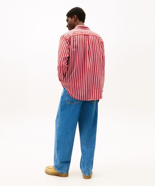 tommy jeans（トミー ジーンズ）の「リラックスストライプツイルシャツ（シャツ/ブラウス・メンズ・レッド/マルチ・X-LARGE/LARGE/MEDIUM/SMALL）」の9枚目の写真