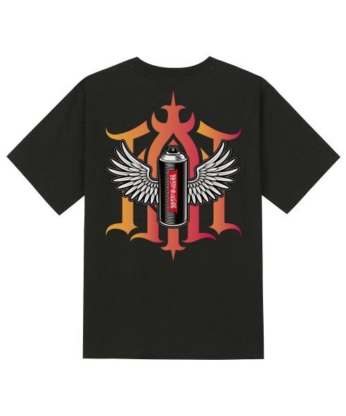 KAN6312(カン6312)の「KTB0062 グラフィティ半袖Tシャツ - ブラック(Tシャツ/カットソー・メンズ・その他・LARGE/MEDIUM/SMALL/X-LARGE)」の1枚目の写真