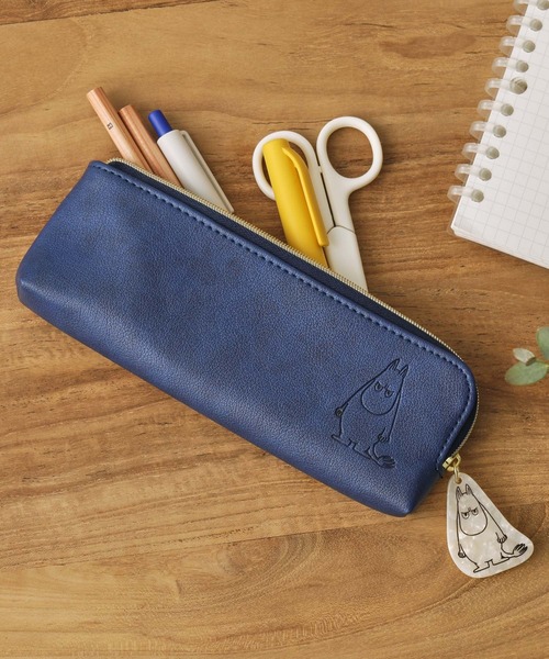 MOOMIN（ムーミン）の「MOOMIN ムーミン ペンケース フラットポーチ スクエア 筆箱（ステーショナリー・レディース・ブルー/ベージュ/グリーン/レッド・FREE）」の4枚目の写真