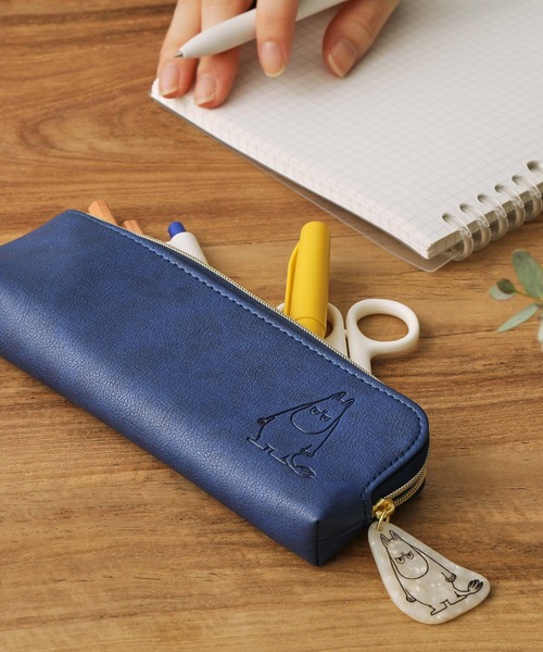 MOOMIN（ムーミン）の「MOOMIN ムーミン ペンケース フラットポーチ スクエア 筆箱（ステーショナリー・レディース・ブルー/ベージュ/グリーン/レッド・FREE）」の6枚目の写真