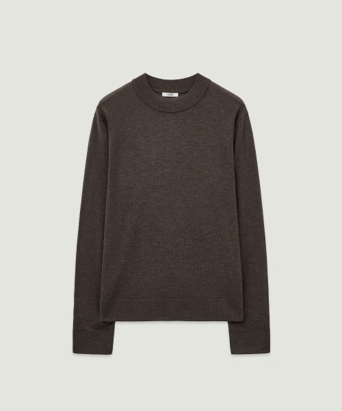 LMOOD(エルムード)の「ベルリンウールモックネックプルオーバーニット (2カラー)(ニット/セーター・メンズ・ブラック/ブラウン・44/46/48)」の5枚目の写真