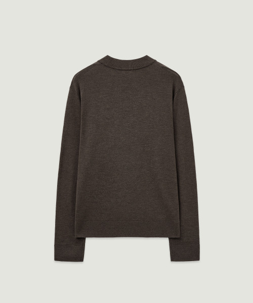 LMOOD(エルムード)の「ベルリンウールモックネックプルオーバーニット (2カラー)(ニット/セーター・メンズ・ブラック/ブラウン・44/46/48)」の6枚目の写真