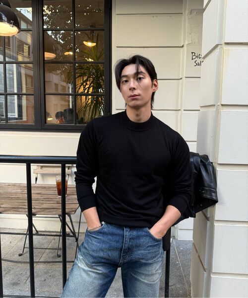 LMOOD(エルムード)の「ベルリンウールモックネックプルオーバーニット (2カラー)(ニット/セーター・メンズ・ブラック/ブラウン・44/46/48)」の9枚目の写真